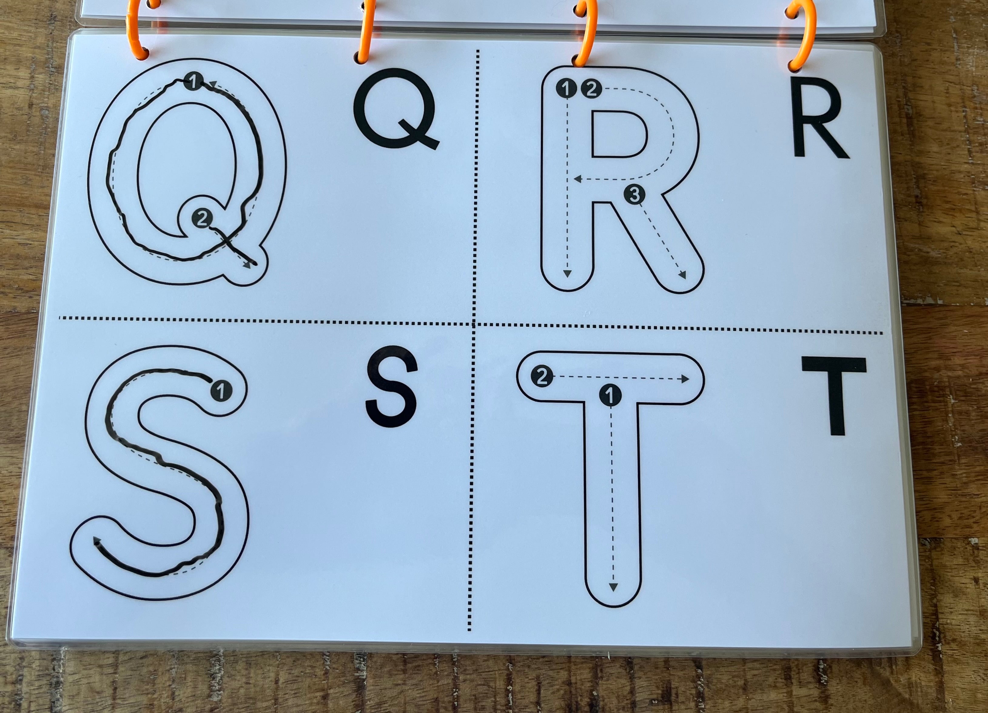 l'alphabet et les chiffres à tracer