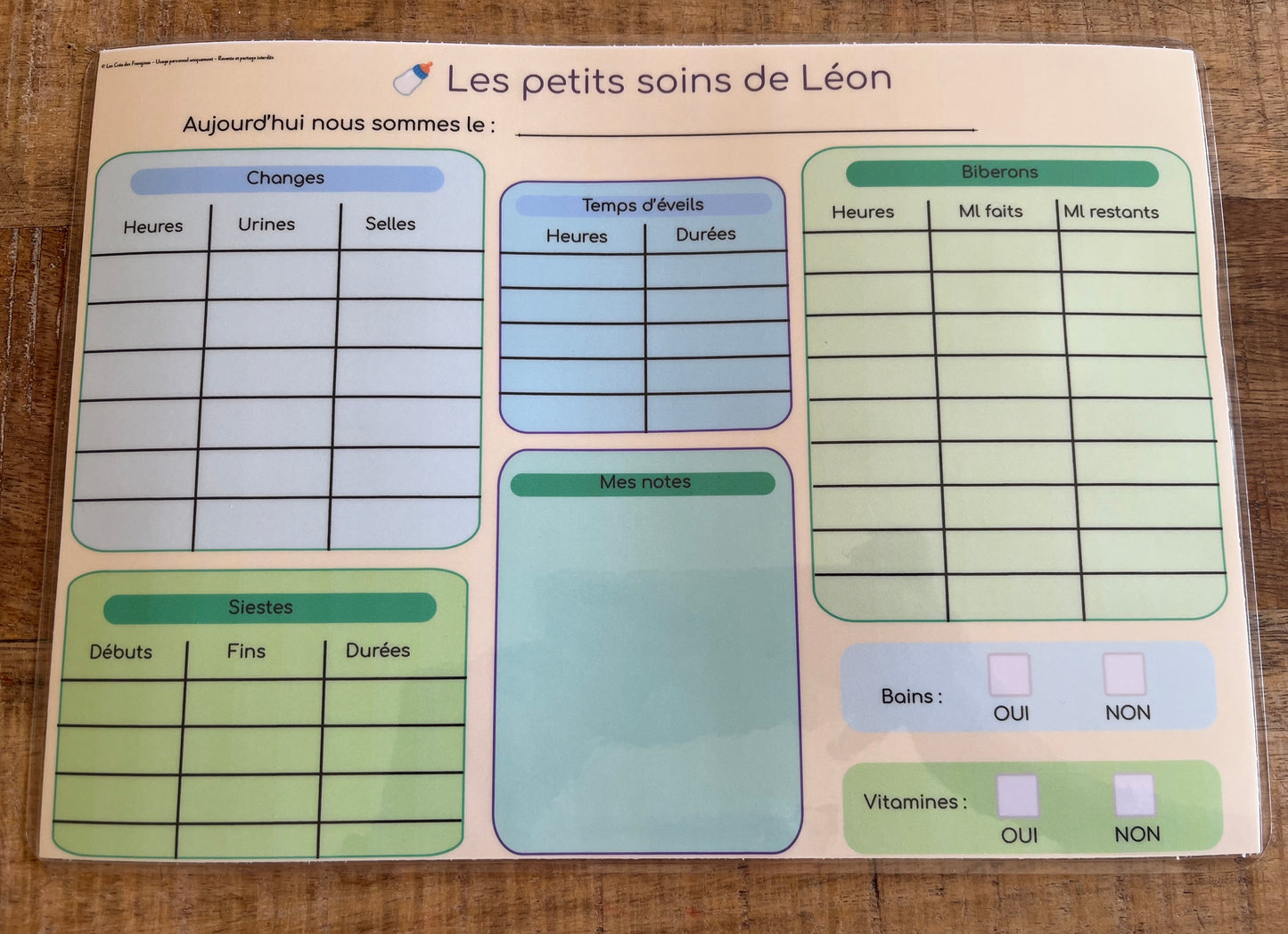 Les petits soins de mon bébé