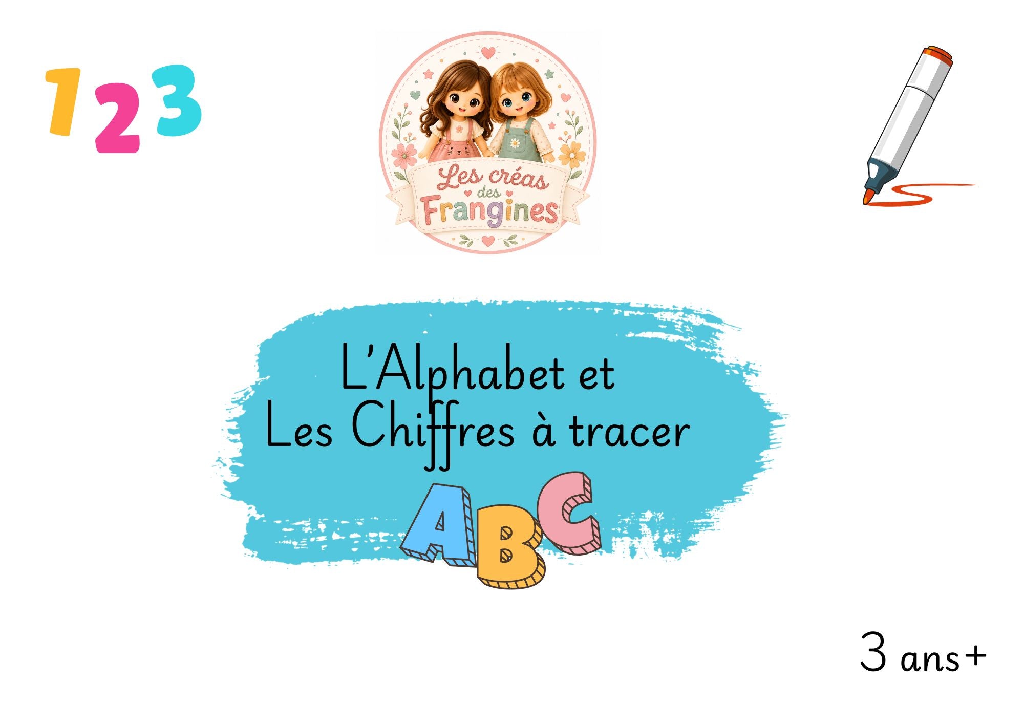 l'alphabet et les chiffres à tracer