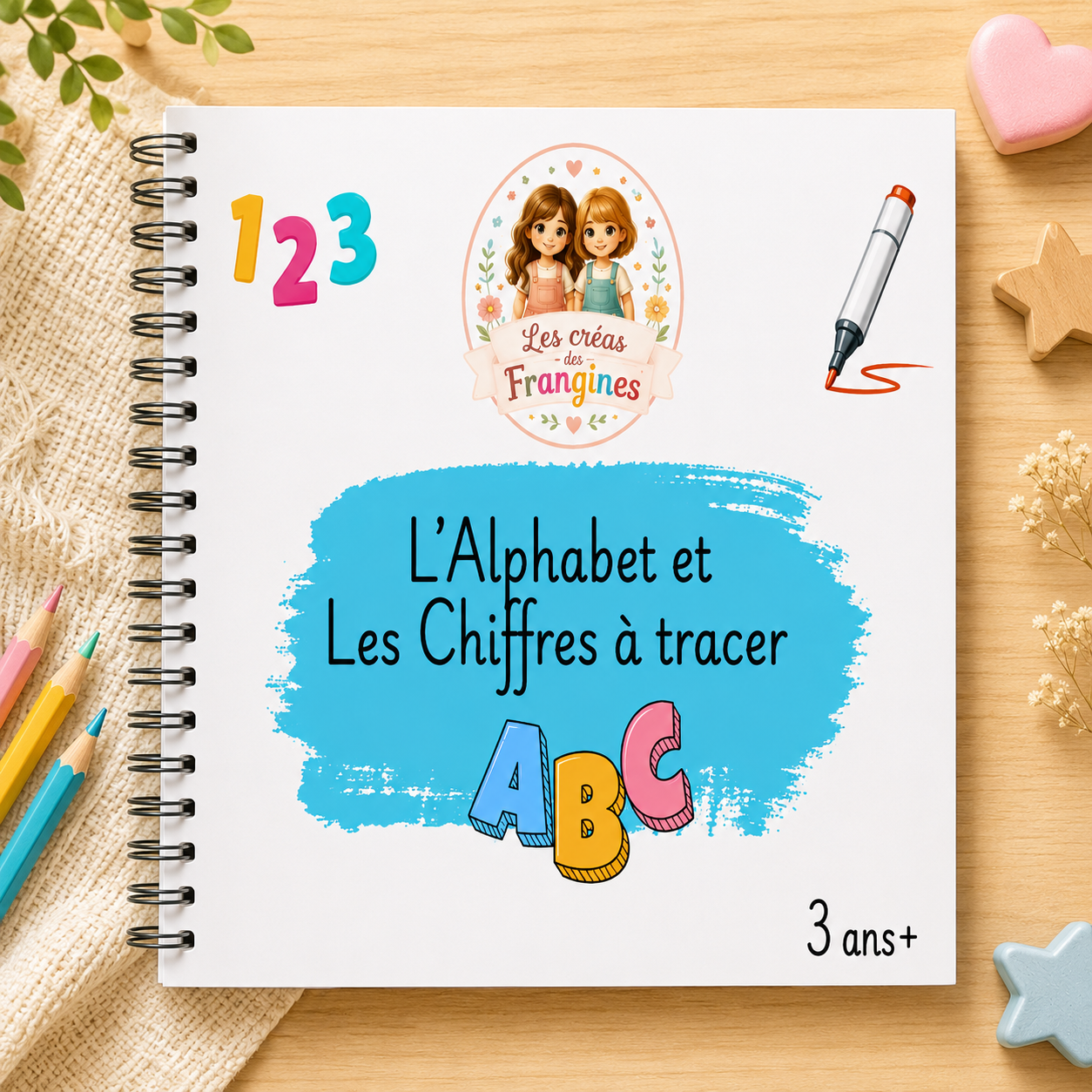 l'alphabet et les chiffres à tracer