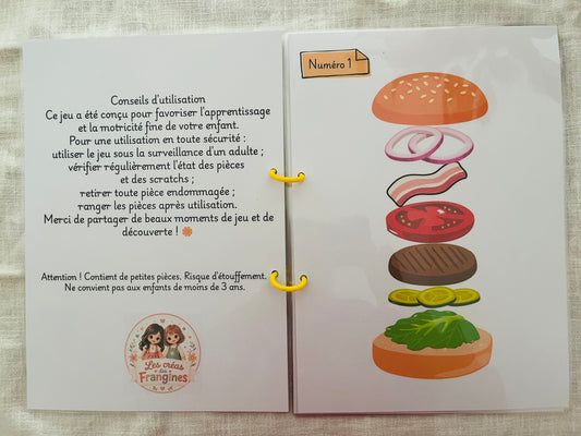 Le Hamburger des Frangines – Jeu éducatif dès 3 ans