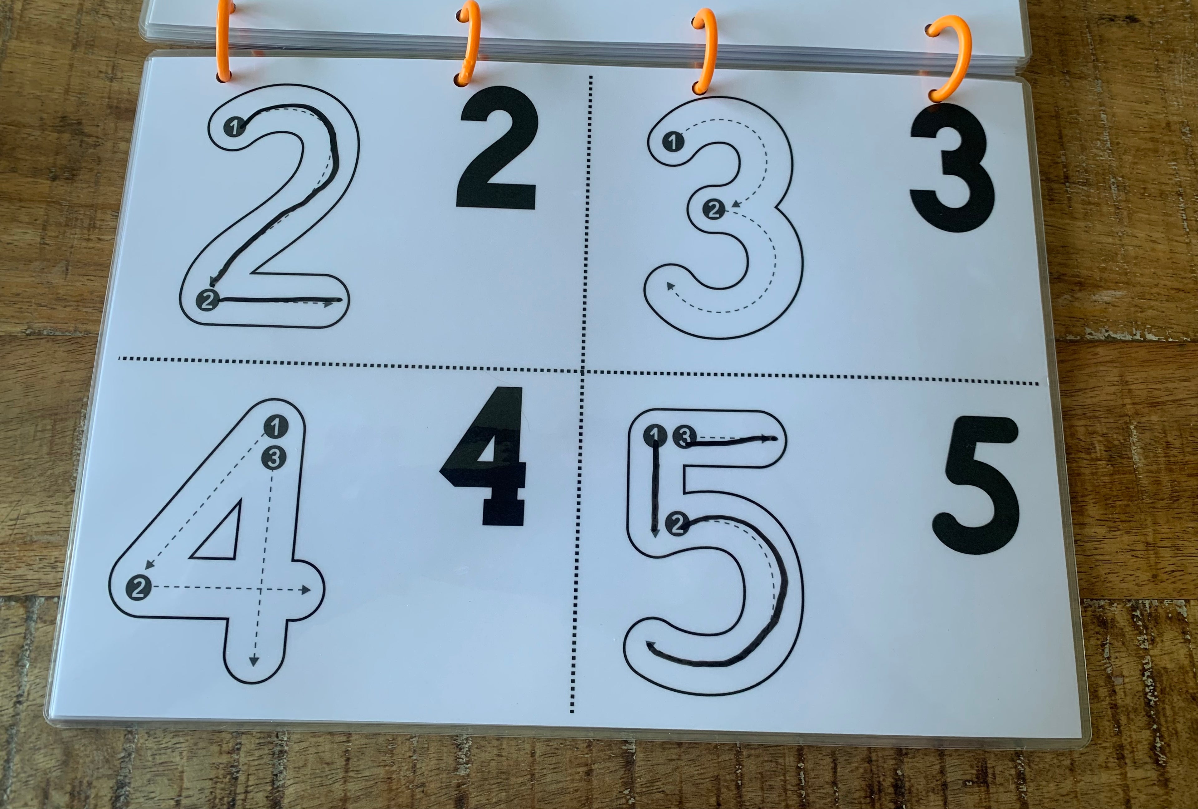 l'alphabet et les chiffres à tracer